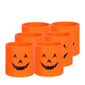 Miniatyrbilde 6 av 7: Halloween stearinlys lys LED fargerik lysestake bord plate dekorasjon gresskar fest stearinlys lys