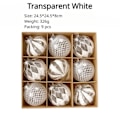 Miniatyrbillede 1 af 9: Jul kugle pynt transparent malet PET jule kugle sæt pynt