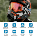 Miniatyrbillede 3 af 7: Motorcykel Bluetooth Hjelm Intercom Headset 1200M Interphone til 6 ryttere Vandtæt Musik afspiller