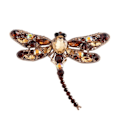 Miniatyrbilde 4 av 4: Delysia King Dragonfly brosje