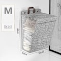 Miniatyrbild 6 av 6: Vikbar Hängande Smutsig Tvättkorg Arrangör Väggmonterad Kläder Förvaring Bin med lock Stor kapacitet Badrum Förvaring Låda