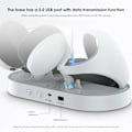 Miniatyrbillede 5 af 7: Controller Opladningsstation til PS VR2 Oplader Dock Stativ til Playstation VR2 Headset med RGB Lys Skærm Tilbehør