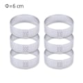 Miniatyrbilde 4 av 10: Rustfritt stål Terte Mugg Ring Tartlet Kake Mousse Mopper Cookies Pay Circle Cutter