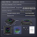 Miniatyrbild 7 av 7: Android 13 Tv Box LED 8+128GB CarPlay Trådlös Android Auto Trådlös Adapter