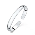 Miniatyrbillede 1 af 5: 999 Sterling Sølv Mode Kvinde Manchet Armbånd Polering Retro Kæde Bangle