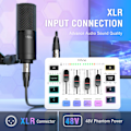 Miniatyrbild 2 av 6: Spel USB Mixer Med 4-kanaler/XLR Mikrofon Gränssnitt/RGB, Ljud mixer