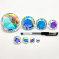 Miniatyrbillede 5 af 6: 80 mm AB Farverig K9 Krystal Diamant Papirvægt Dekorativ Rainbow Maker Prism Glas Diamanter
