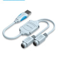 Miniatyrbild 1 av 6: Vention USB Omvandlare Kabel för tangentbord mus USB hane till PS2 hona omvandlare adapter kabel för bärbar dator anslut tangentbord USB