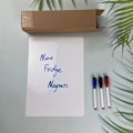 Pikkukuva 6 / 6: A3+A4 magneettinen kuiva pyyhi taulu jääkaappi merkitsimet taulu merkki