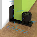 Miniatyrbild 4 av 6: 2 delar Justerbar Golv Guide För Sliding Ladu Dörr Svart Vägg Guide Med Skruvar
