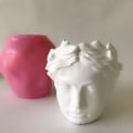 Miniatyrbillede 1 af 5: Cement Menneske Pige Ansigt 3D Blomster Pande