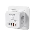 Pikkukuva 1 / 7: Wall Socket Extender 3 AC pistorasialla 3 USB portteja ja 1 tyyppi C 7-in-1 EU pistoke laturi