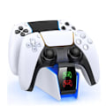 Miniatyrbild 1 av 6: RGB Controller Laddningsstation För PlayStation 5 Dual Snabb Laddare LED Indikator Laddnings Ställ Dockning Station För PS5 Gamepad