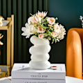 Miniatyrbild 7 av 7: 1 stycken Plast Spiral Vit Vas Nordisk Kreativt Blomsterarrangemang Behållare För Kök Vardagsrum Sovrum Hem Inredning Prydnad