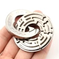 Pikkukuva 1 / 6: 1kpl 52x6mm metalli lukitsematon labyrintti palapeli labyrinti IQ mieli aivo kiusoittaja koulutus lelu
