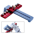 Miniatyrbilde 1 av 7: Trebearbeiding Boring Lokator Drill Guide Punch Locator Mal Linjal Justerbar For skap håndtak og trekker hull hull verktøy