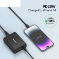 Miniatyrbillede 7 af 9: Multiple Type C Oplader USB C PD Hurtig Oplader Hurtig Opladning 4.0 3.0 Desktop Oplader Station