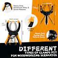 Miniatyrbilde 5 av 6: 8 pieces 6'' Bar Professional Clamps for Treworking 4'' Spring Clamps & 5'' Ratchet Clamps