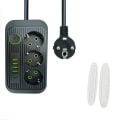 Miniatyrbilde 2 av 6: Elektrisk Socket Med 3 USB Lading For Telefoner 1,8M Forlenger ledning Socket