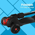 Miniatyrbillede 4 af 9: 3 Hjul Børn Gear Ziggy Folding Kick Scooter Sort LED Lys Sikker for Kid's