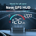 Miniatyrbilde 2 av 7: Høy kvalitet Universal Digital GPS Speedometer HD LCD Projeksjon På Glass Bil Speed Meter Vindskjerm Projektor