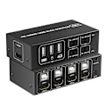 Miniatyrbillede 1 af 7: 4 Port HDMI KVM Switch 4 in 1 out 4K 60Hz HDMI USB Switch Selector