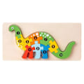 Miniatyrbilde 1 av 7: 3D stereoskopisk tre puslespill tegneserie dinosaur dyr form farge kognitivt pedagogisk spill montessori leketøy