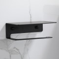 Miniatyrbilde 5 av 7: Selvklebende Toalett Papir Rull Holder Telefon Hylle WC Vev Oppbevaring Arrangør Bad Tilbehør
