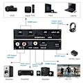 Miniatyrbillede 2 af 6: 4K HDMI Switcher Audio Extractor 2 in 1 Out Vælger med R/L+Toslink SPDIF+COAXIAL