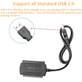 Miniatyrbillede 4 af 7: USB 2.0 til IDE SATA kabel 3 in 1 S-ATA 2.5 3.5 Tommer Hard Drive Disk HDD Adapter Konverter kabel