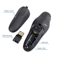 Miniatyrbild 4 av 6: 2,4 GHz trådlös USB Powerpoint Presentation PPT Flip Penna Pointer Clicker Present med rött ljus fjärrkontroll kontroll