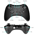 Miniatyrbild 4 av 5: Trådlös Classic Pro Controller Joystick Gamepad för Nintend wii U Pro med USB kabel Trådlös Controller