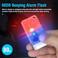 Pikkukuva 5 / 7: EDC avaimenperä LED fluoresenssi taskulamppu C-tyyppi ladattava taskulamppu työ valo magneetti summeri 365nm UV V3 Plus lyhty