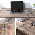 Miniatyrbild 3 av 7: 50 bitar kabel organisator klämmor kabel ledning ledning hanterare sladd hållare usb laddning data linje spole vindare väggmonterad krok