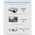 Miniatyrbilde 3 av 5: Oppladbare 144Hz DLP Link 3D Active Shutter briller