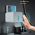 Miniatyrbild 2 av 9: Induktion toalett papper hållare hylla automatisk papper ut wc papper ställ väggmonterad toalett papper dispenser badrum tillbehör