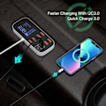 Miniatyrbillede 5 af 7: 8 porte USB bil oplader QC3.0 PD hurtig opladning telefon oplader 40W 8A multi USB stik med LED display