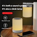 Pikkukuva 2 / 7: Kannettava Bluetooth Kaiutin Langaton Mini Soitin Touch Pat Kevyt värillinen LED Yö Yöpöytä pöytä lamppu