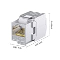 Miniatyrbild 2 av 7: Skärmad CAT8 Cat7 Cat6a Keystone Jack RJ45 Verktygslös Typ Zink Legering Modul Adapter Koppling