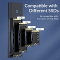 Pikkukuva 6 / 6: SSD kotelo kotelo kaksois protokolla kotelo NVME PCIE SATA ulkoinen kiintolevy laatikko