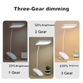 Miniatyrbilde 7 av 7: Fleksibel bord lampe med klemme trinnløs dimming led bord lampe