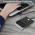 Miniatyrbilde 4 av 6: USB 2.0 Smart ID Card Reader for SD ATM CAC TF Bank Card SIM Card Reader