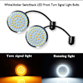 Miniatyrbild 7 av 8: 4PCS 1157 Bullet 2 tum Switchback LED Front Vrid Signal Ljus Glödlampor För Harley Davidson
