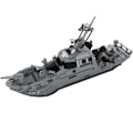 Miniatyrbild 3 av 6: Militär Serie WW2 Multifunktion Kust Frigat Gör-det-själv Modell Soldat Action Figurer Byggnadsblock Leksaker