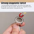 Miniatyrbilde 4 av 7: 4  stykker Sterk Neodym Magnetisk kroker 360°Roterende Karabiner Magnet Ring Nøkkelring krok