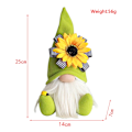 Miniatyrbillede 7 af 8: Sød Gnome Dekoration Gul Solsikke Plys Statuer Håndlavet Vævning Ansigtsløst vedhæng