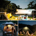 Miniatyrbillede 5 af 8: Genopladelig LED Camping Stærk Lys med Magnet Zoom Bærbar Lommelygte Telt Lys