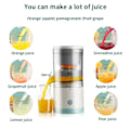 Miniatyrbillede 6 af 7: Bærbar USB Orange Juicer Genopladelig Multifunktionel Husholdnings Juice Maskine Mini Juicer Cup