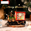 Miniatyrbillede 2 af 11: Julemand Snemand Jule Gave Juleaften Kasse Batteri Opereret Tog Krystal Kugle Ornamenter