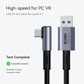 Miniatyrbild 7 av 8: USB C Link Kabel Tillbehör med Signal Förstärkare Kompatibel med Oculus Quest 2